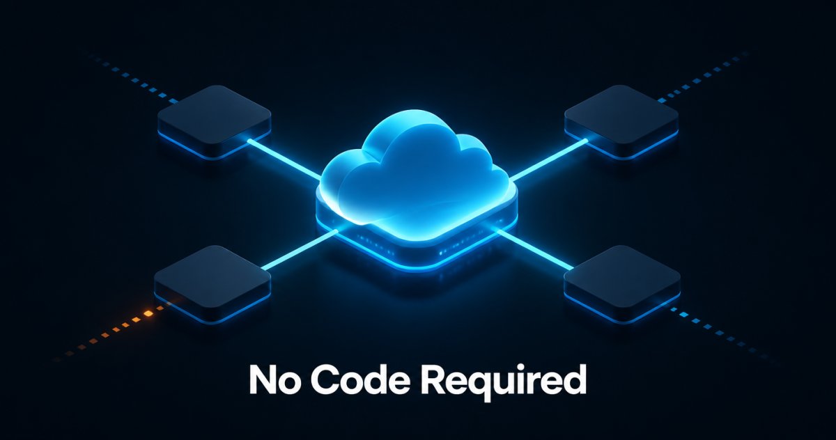 Disconnected business applications converging on a single central integration hub instead of hand-built point-to-point links